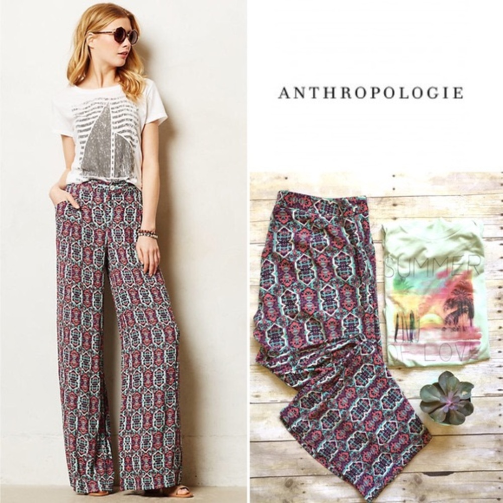 Anthropologie Elevenses South Shore wide leg pants